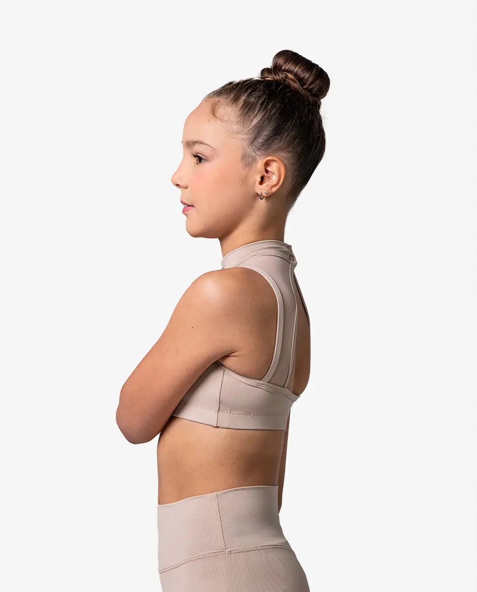 Girls’ Mock Neck Dance Top