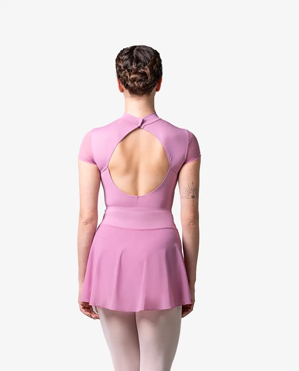 Womens High Low Pull-On Mesh Dance Skirt Selene