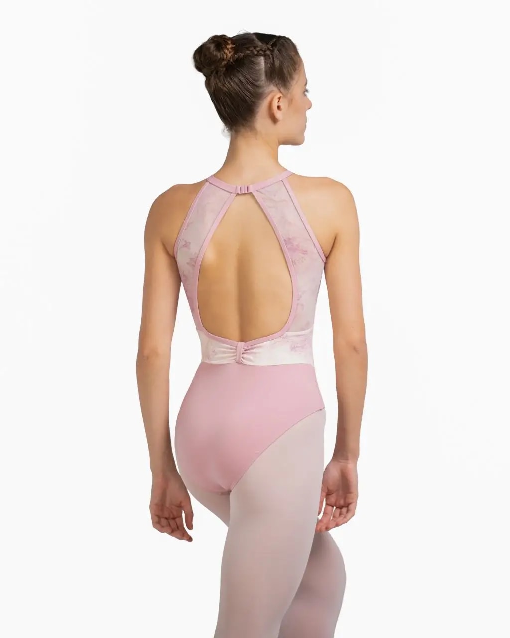 Girls High Neck Halter Secret Garden Leotard Ada
