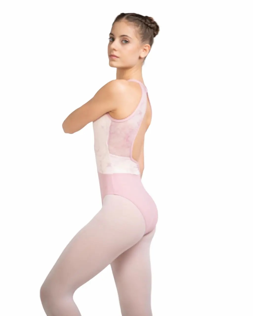 Girls High Neck Halter Secret Garden Leotard Ada