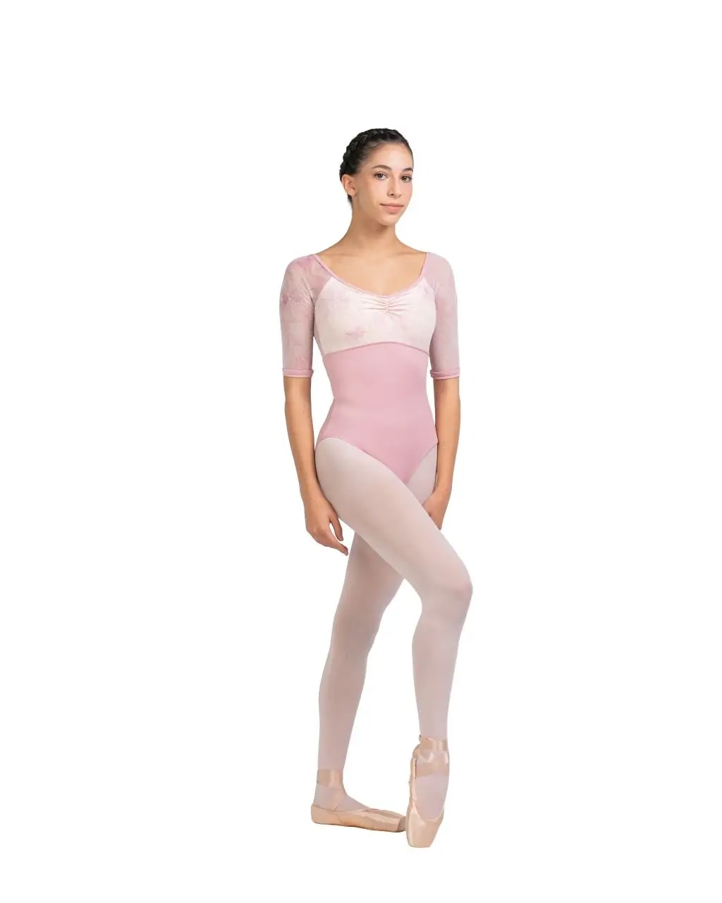 Girls Short Sleeve Secret Garden Leotard Emma