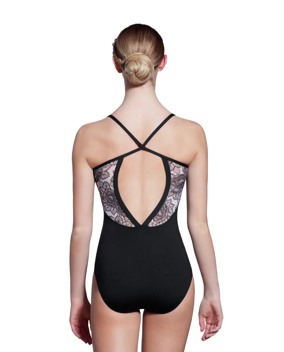 Lara Camisole Printed Mesh Leotard