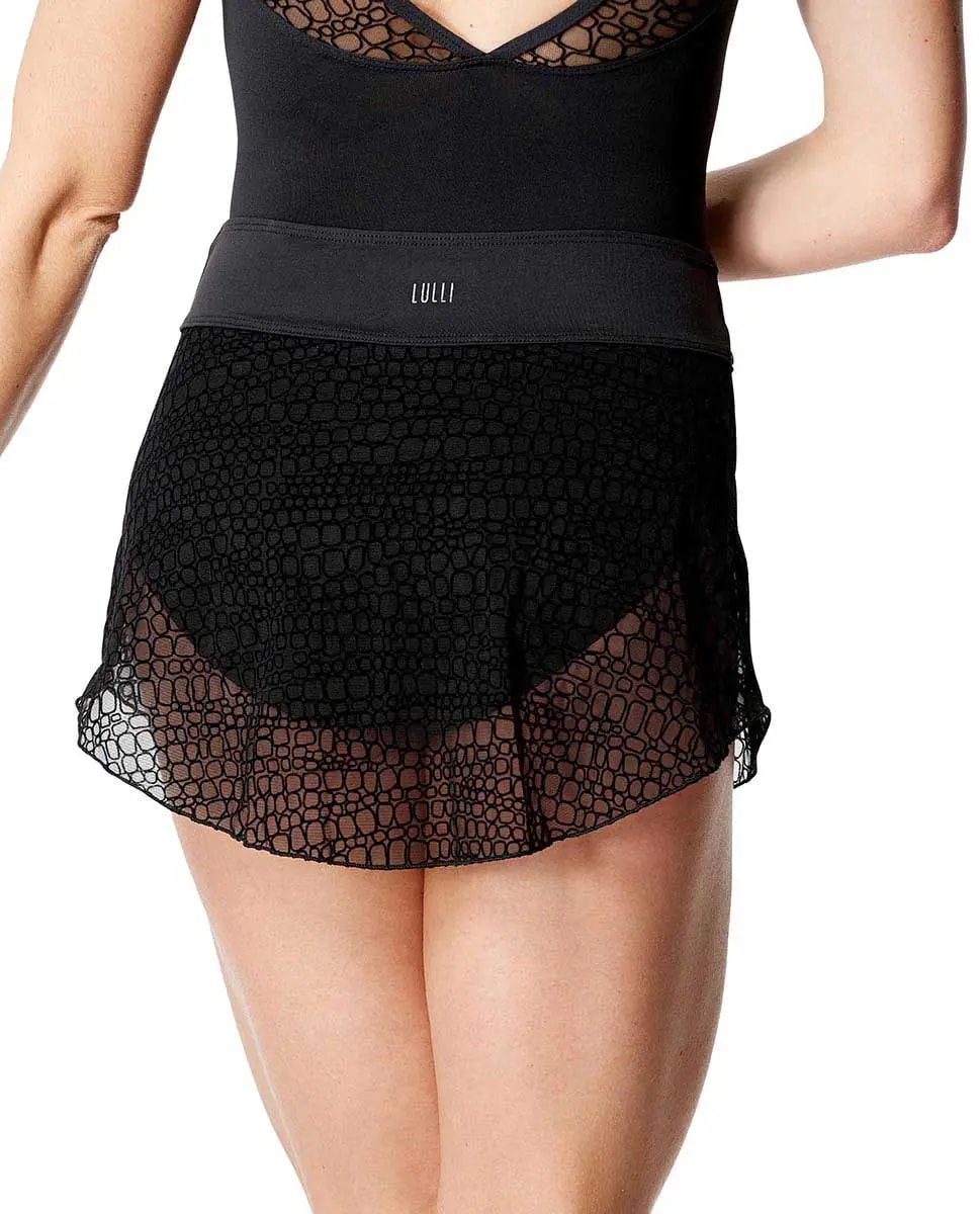 Women Flocked Mesh Pull On Skirt Francine