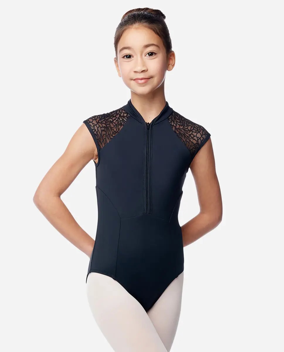 Teen Zip Front High Neck Dance Leotard Ariella
