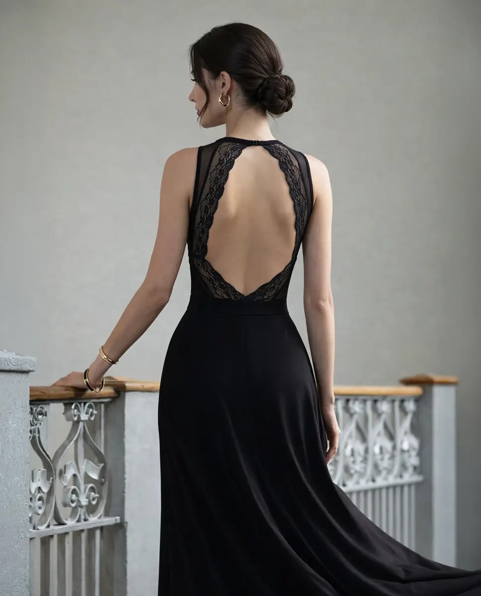 Freya Open-Back Lace High-Neck Bodysuit - View 3