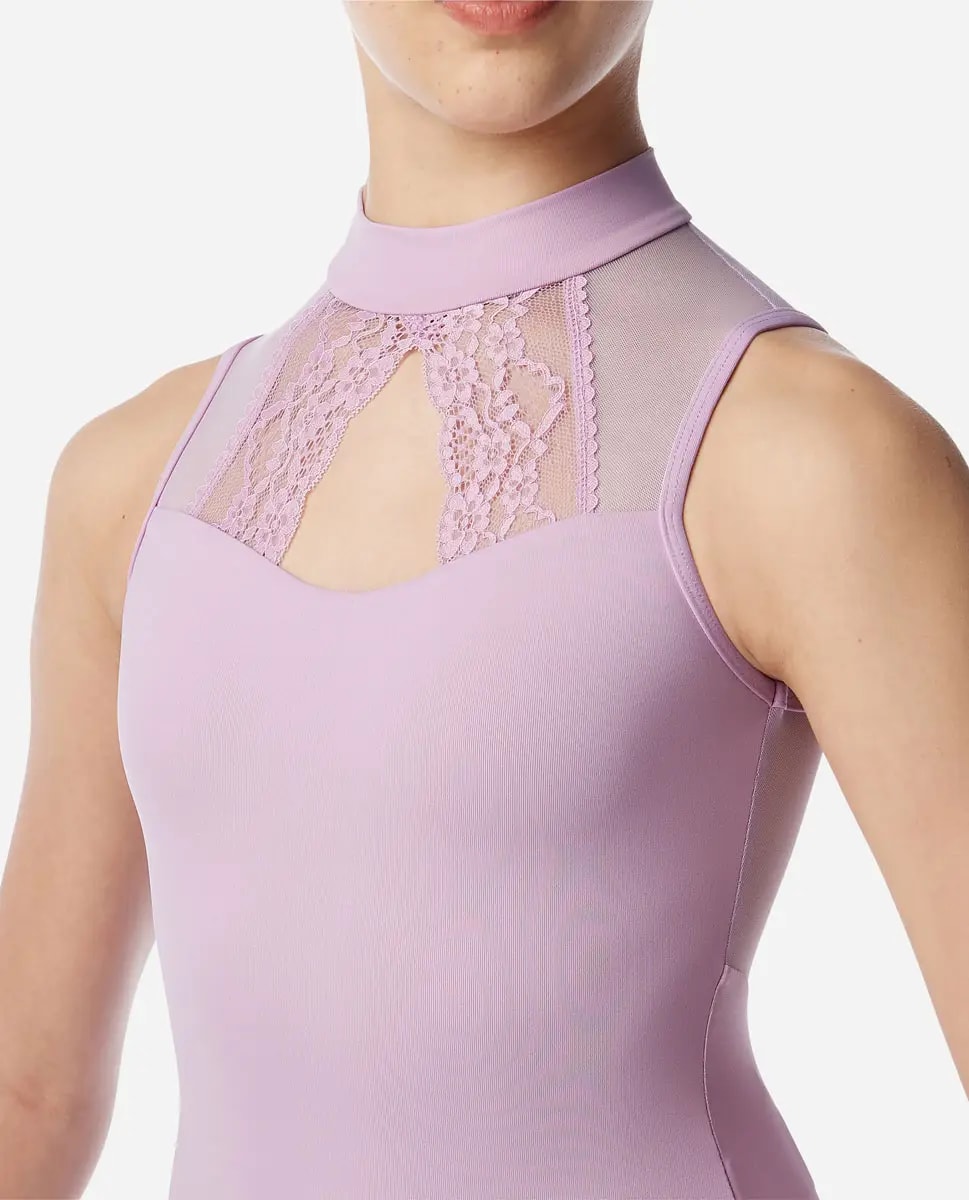 Teen Mock Neck Zip Back Leotard Valerie